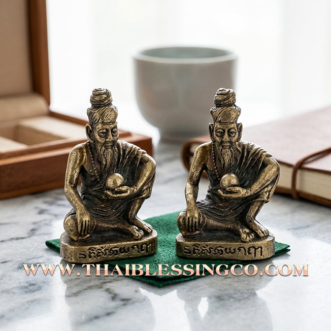 ✨ 🔮 The Architect of Destiny: Sacred 'Silver Ore' Ruesi Phet Chalu Kan by Luang Pho Prathueang (2001 Vintage) – The Ultimate Talisman for Reversing Bad Luck, Divine Protection, and Wish Fulfillment 🔮 ✨