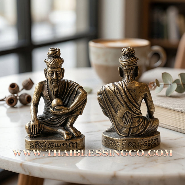 ✨ 🔮 The Architect of Destiny: Sacred 'Silver Ore' Ruesi Phet Chalu Kan by Luang Pho Prathueang (2001 Vintage) – The Ultimate Talisman for Reversing Bad Luck, Divine Protection, and Wish Fulfillment 🔮 ✨