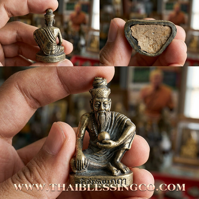 ✨ 🔮 The Architect of Destiny: Sacred 'Silver Ore' Ruesi Phet Chalu Kan by Luang Pho Prathueang (2001 Vintage) – The Ultimate Talisman for Reversing Bad Luck, Divine Protection, and Wish Fulfillment 🔮 ✨