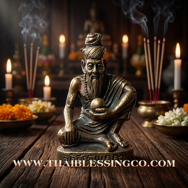 ✨ 🔮 The Architect of Destiny: Sacred 'Silver Ore' Ruesi Phet Chalu Kan by Luang Pho Prathueang (2001 Vintage) – The Ultimate Talisman for Reversing Bad Luck, Divine Protection, and Wish Fulfillment 🔮 ✨
