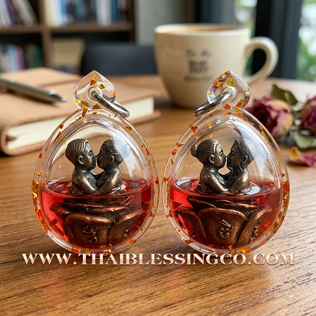 ✨ 🌹 The Boundless Lust & Love: 'In-Koo Saneha Mat-Jai' (Sacred Khan-Long-Hin) by Achan Nong (2024 Wai-Kru Masterpiece) – Soaked in Forbidden Attraction Oil 🌹 ✨