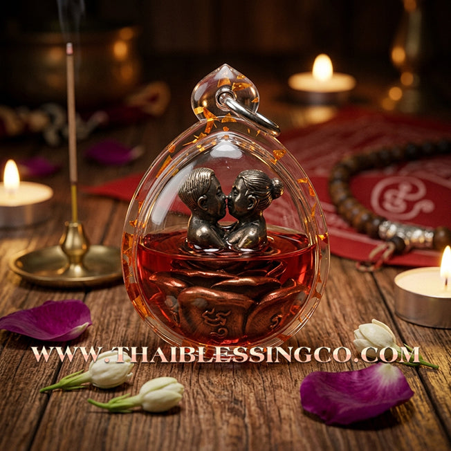 ✨ 🌹 The Boundless Lust & Love: 'In-Koo Saneha Mat-Jai' (Sacred Khan-Long-Hin) by Achan Nong (2024 Wai-Kru Masterpiece) – Soaked in Forbidden Attraction Oil 🌹 ✨