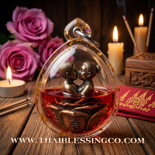 ✨ 🌹 The Boundless Lust & Love: 'In-Koo Saneha Mat-Jai' (Sacred Khan-Long-Hin) by Achan Nong (2024 Wai-Kru Masterpiece) – Soaked in Forbidden Attraction Oil 🌹 ✨