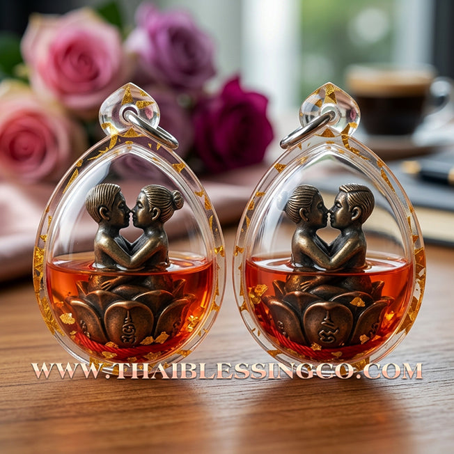 ✨ 🌹 The Boundless Lust & Love: 'In-Koo Saneha Mat-Jai' (Sacred Khan-Long-Hin) by Achan Nong (2024 Wai-Kru Masterpiece) – Soaked in Forbidden Attraction Oil 🌹 ✨
