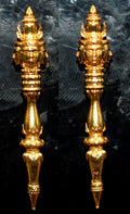 ✨ The Brahma Decree Magic Wand (Mai Kru Phrom Prakasit) B.E. 2568: Sacred Deva Treasure Edition for Commanding Success, Wealth Activation, and Absolute Protection by Kruba Baeng, Wat Ban Tanot (Power Size 4.7 cm) Gold-plated bronze