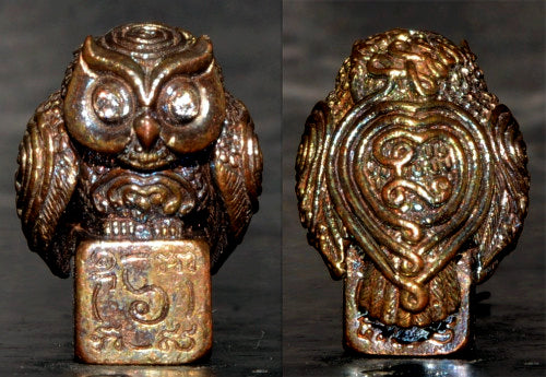 🦉 The Casino Breaker: Nok Thue Thue "Night Hunter" (11th Edition) - Perched on Dice (LP Chu, 2026) Blackened gold alloy