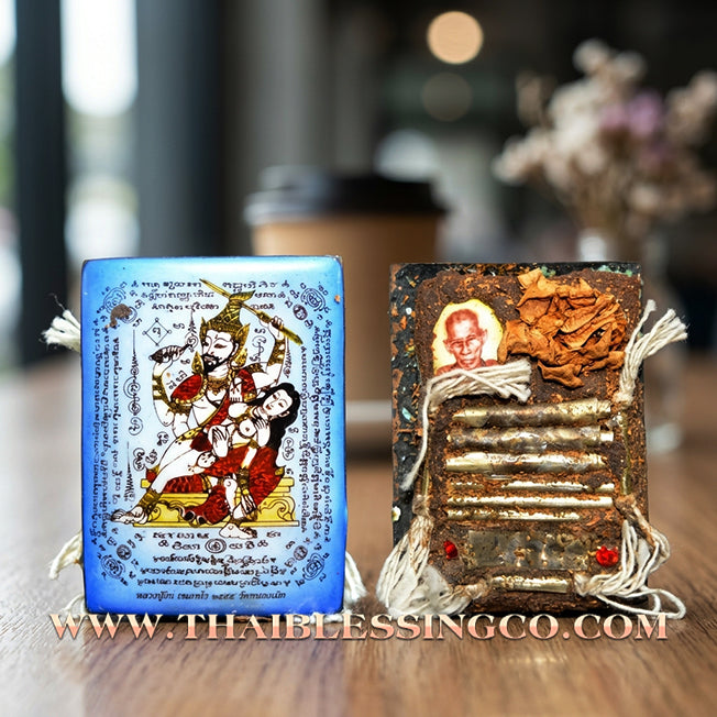 ✨ 🏹 The Celestial Enchanter: 'Phet Phayathorn' Blue Locket by Luang Pu In (2014 Masterpiece) – The Ancient Khmer Art of Supreme Charm and Divine Attraction 🏹 ✨