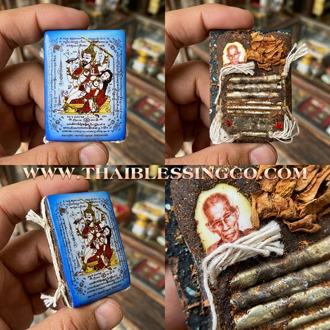 ✨ 🏹 The Celestial Enchanter: 'Phet Phayathorn' Blue Locket by Luang Pu In (2014 Masterpiece) – The Ancient Khmer Art of Supreme Charm and Divine Attraction 🏹 ✨