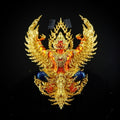✨ The Celestial Monarch: "Phaya Wentai" Royal Garuda Sculpture – Gold-Plated Bronze with Sacred Orange Enamel for Supreme Authority & Career Breakthrough