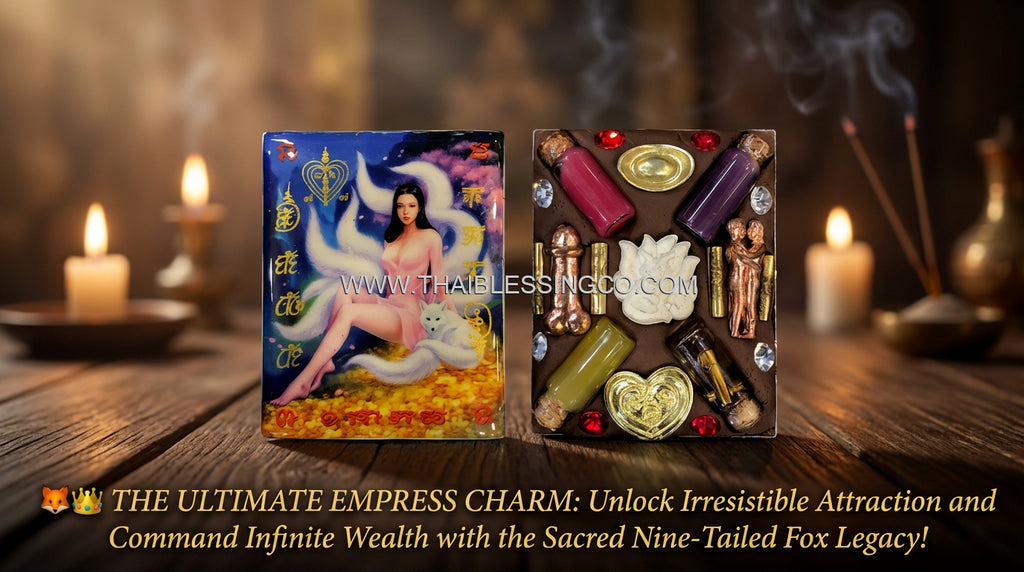 ✨ The Celestial Nine-Tailed Fox Empress Locket: Authentic Kruba Baeng "Charm & Wealth" Edition for Infinite Attraction, Social Influence, and Financial Prosperity Manifestation