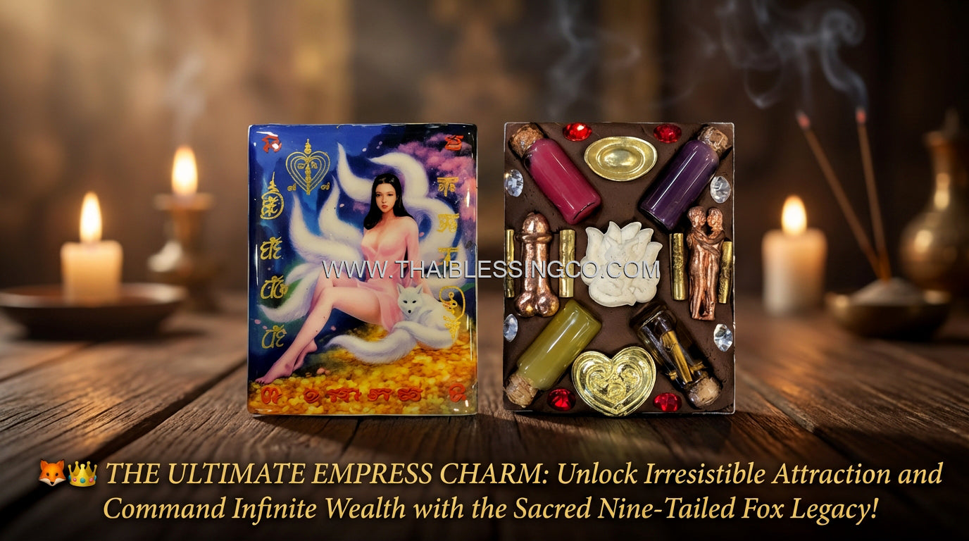 ✨ The Celestial Nine-Tailed Fox Empress Locket: Authentic Kruba Baeng "Charm & Wealth" Edition for Infinite Attraction, Social Influence, and Financial Prosperity Manifestation
