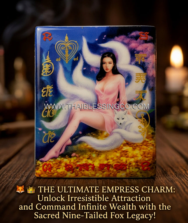✨ The Celestial Nine-Tailed Fox Empress Locket: Authentic Kruba Baeng "Charm & Wealth" Edition for Infinite Attraction, Social Influence, and Financial Prosperity Manifestation