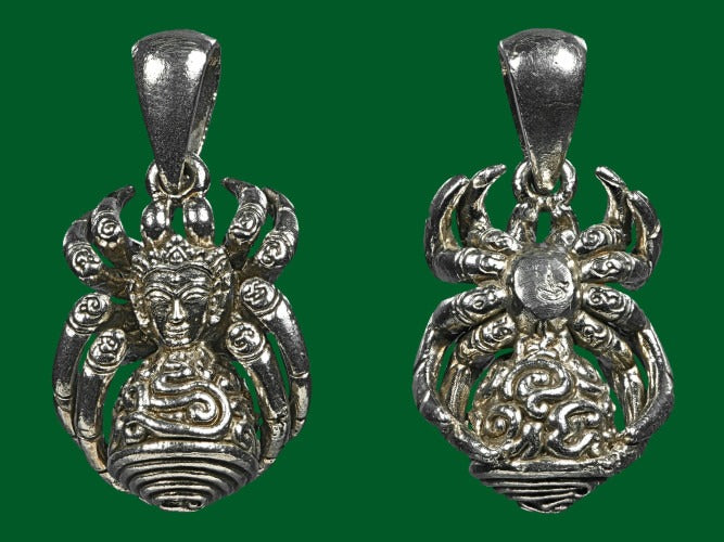 🕷️ The Celestial Weaver: Narayana 8-Armed Wealth Spider – Rare "Satang Kru" Silver Edition by Tu Chao Pu Wa Ling (2025)