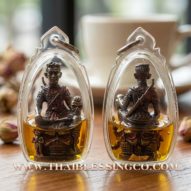 ✨ 🏹 The Commander of Desire: Sacred 'Samlit' Khunphaen Chom Phrai in Mystical Attraction Oil by Achan Khong Sak (2017 Masterpiece) – The Ultimate Hybrid for Magnetic Love, Protection, and Windfall Fortune 🏹 ✨