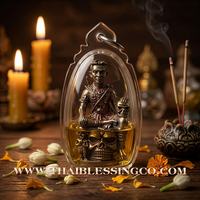 ✨ 🏹 The Commander of Desire: Sacred 'Samlit' Khunphaen Chom Phrai in Mystical Attraction Oil by Achan Khong Sak (2017 Masterpiece) – The Ultimate Hybrid for Magnetic Love, Protection, and Windfall Fortune 🏹 ✨