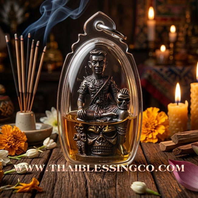 ✨ 🏹 The Commander of Desire: Sacred 'Samlit' Khunphaen Chom Phrai in Mystical Attraction Oil by Achan Khong Sak (2017 Masterpiece) – The Ultimate Hybrid for Magnetic Love, Protection, and Windfall Fortune 🏹 ✨