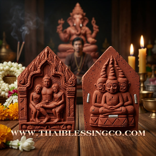 ✨ 🏹 The Crimson Commander: Sacred 'Red Charm Powder' Khunphaen Maha Mon Phaya Ngang Pa Cha Da by Achan Haritsa (2016 Masterpiece) – The Ultimate Magnet for Intense Romance, Explosive Trade, and Infinite Wealth 🏹 ✨