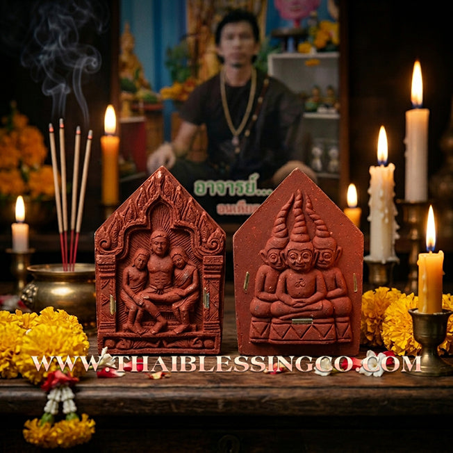 ✨ 🏹 The Crimson Commander: Sacred 'Red Charm Powder' Khunphaen Maha Mon Phaya Ngang Pa Cha Da by Achan Haritsa (2016 Masterpiece) – The Ultimate Magnet for Intense Romance, Explosive Trade, and Infinite Wealth 🏹 ✨