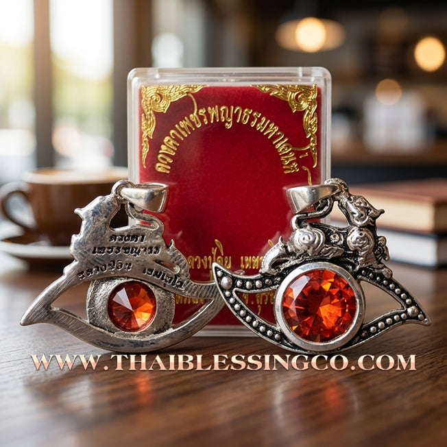 ✨ 👁️ The Diamond Eye of Desire: Sacred Silver-Plated Bronze 'Petch Payatorn' Mystical Eye by Luang Pu In (2014 Edition) – The Ultimate Talisman for Infinite Charisma, Hypnotic Attraction, and Spiritual Vision 👁️ ✨