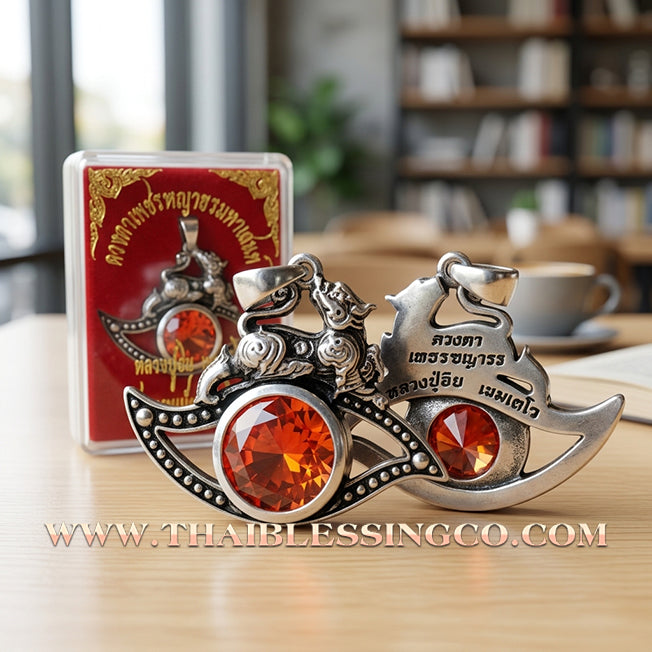 ✨ 👁️ The Diamond Eye of Desire: Sacred Silver-Plated Bronze 'Petch Payatorn' Mystical Eye by Luang Pu In (2014 Edition) – The Ultimate Talisman for Infinite Charisma, Hypnotic Attraction, and Spiritual Vision 👁️ ✨
