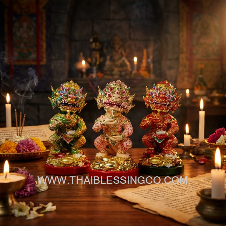 🕉️ The Divine Alchemist: Si Hu Ha Ta "Maha Heng" Golden Statue – The Legendary Wealth-Eater of Lanna by Kruba Khamfan