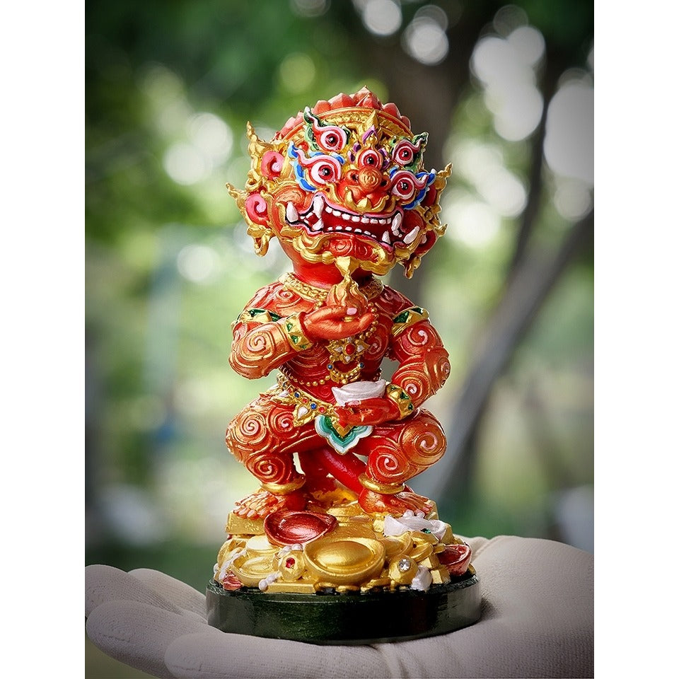 🕉️ The Divine Alchemist: Si Hu Ha Ta "Maha Heng" Golden Statue – The Legendary Wealth-Eater of Lanna by Kruba Khamfan Red