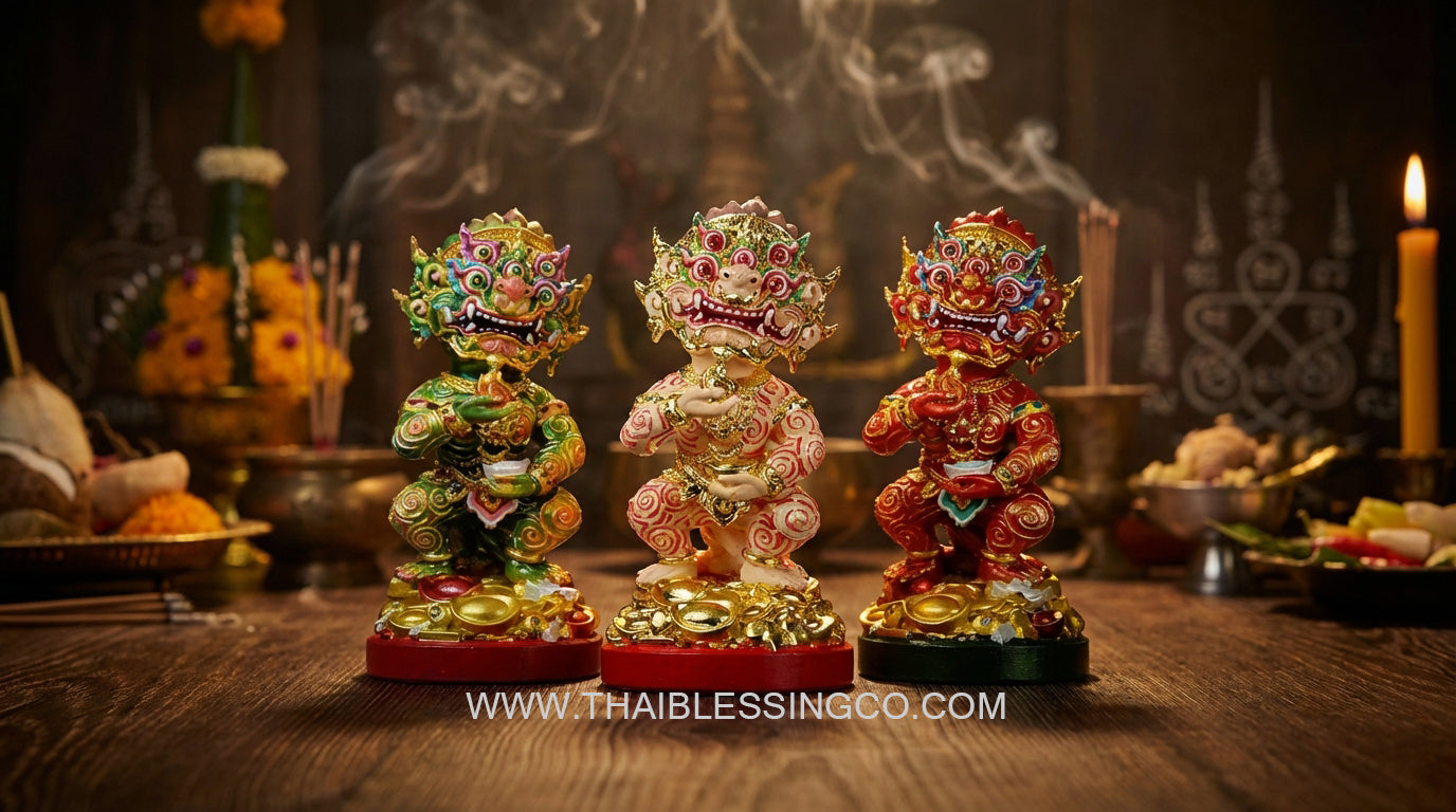 🕉️ The Divine Alchemist: Si Hu Ha Ta "Maha Heng" Golden Statue – The Legendary Wealth-Eater of Lanna by Kruba Khamfan