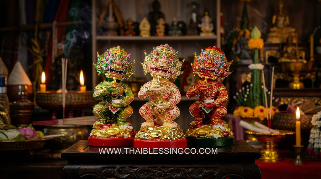 🕉️ The Divine Alchemist: Si Hu Ha Ta "Maha Heng" Golden Statue – The Legendary Wealth-Eater of Lanna by Kruba Khamfan