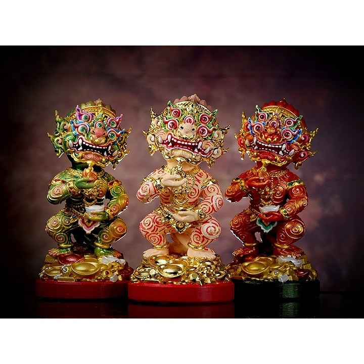 🕉️ The Divine Alchemist: Si Hu Ha Ta "Maha Heng" Golden Statue – The Legendary Wealth-Eater of Lanna by Kruba Khamfan