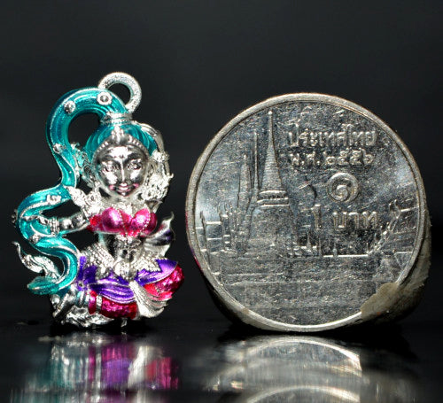 ✨ The Divine Phra Mae Thorani 'The Goddess of the Land' B.E. 2568 Sacred Thai Earth Mother Statuette for Absolute Prosperity, Victory Over Obstacles, and Financial Grounding by Phra Ajarn Danupon, Wat Huay Nae (Portable Miracle Size 1.5 x 2.1 cm)