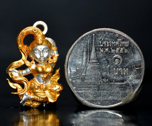 ✨ The Divine Phra Mae Thorani 'The Goddess of the Land' B.E. 2568 Sacred Thai Earth Mother Statuette for Absolute Prosperity, Victory Over Obstacles, and Financial Grounding by Phra Ajarn Danupon, Wat Huay Nae (Portable Miracle Size 1.5 x 2.1 cm)