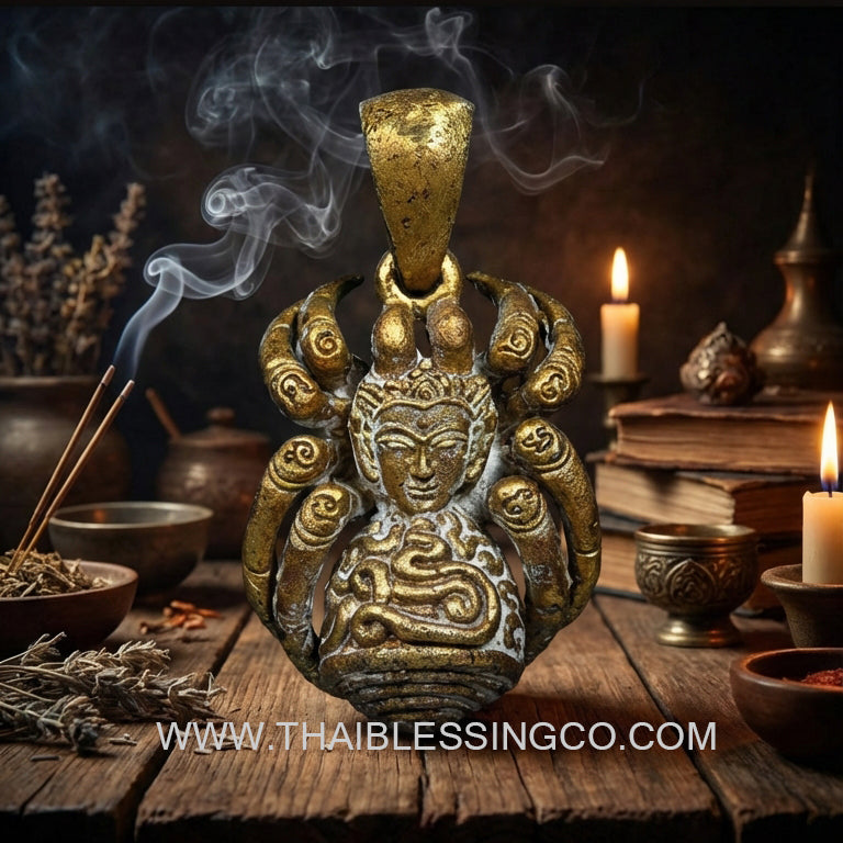 🕷️ The Divine Weaver: Narayana 8-Armed Wealth-Capturing Spider – Tai Yai Sorcery by Tu Chao Pu Wa Ling (2025)