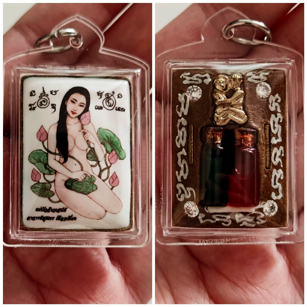 🪷 The Enchantress of the Lotus: Sacred Locket Mae Bua Bang Bai (Lotus Leaf Fairy) – Ongk Kroo White Edition by Ajarn Suntorn Phueak Tiang