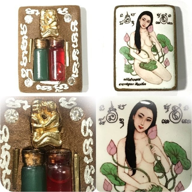 🪷 The Enchantress of the Lotus: Sacred Locket Mae Bua Bang Bai (Lotus Leaf Fairy) – Ongk Kroo White Edition by Ajarn Suntorn Phueak Tiang