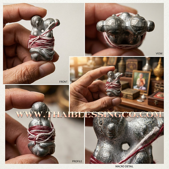 ✨ 💏 The Eternal Bind: Sacred Mystical Lead 'In-Koo' Ancient Lanna Soulmate & Wealth Magnet by Pho Pukhru Noi Tan (Chiang Mai 2018 Edition) – The Ultimate Talisman for Irresistible Seduction, Financial Abundance, and Absolute Charisma 💏 ✨