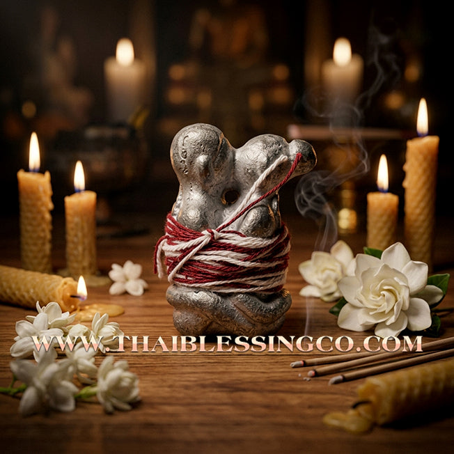 ✨ 💏 The Eternal Bind: Sacred Mystical Lead 'In-Koo' Ancient Lanna Soulmate & Wealth Magnet by Pho Pukhru Noi Tan (Chiang Mai 2018 Edition) – The Ultimate Talisman for Irresistible Seduction, Financial Abundance, and Absolute Charisma 💏 ✨