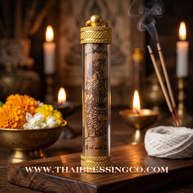 ✨ 🌿 The Eternal Wanderer: Sacred Wooden 'Ruesi Hern Dong' Takrut by Luang Pu Maen (2024 Edition) – The Ultimate Master Teacher Amulet for Infinite Wealth, Charismatic Influence, and Absolute Protection 🌿 ✨