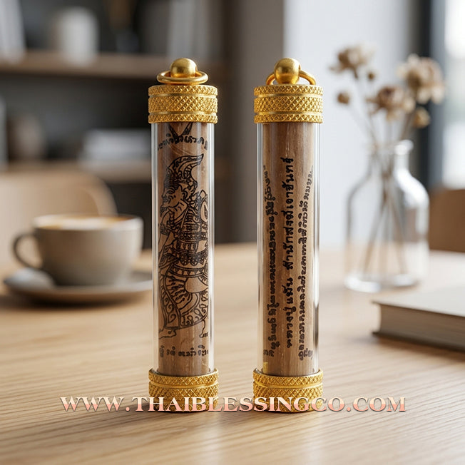 ✨ 🌿 The Eternal Wanderer: Sacred Wooden 'Ruesi Hern Dong' Takrut by Luang Pu Maen (2024 Edition) – The Ultimate Master Teacher Amulet for Infinite Wealth, Charismatic Influence, and Absolute Protection 🌿 ✨