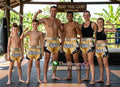 🏮 The FLUORY Elite Strike: Professional Muay Thai & Kickboxing Shorts – High-Performance Satin MMA Trunks for Competition and Combat Training, Unisex Design for Men, Women, and Kids (Yellow Muay Thai shorts)