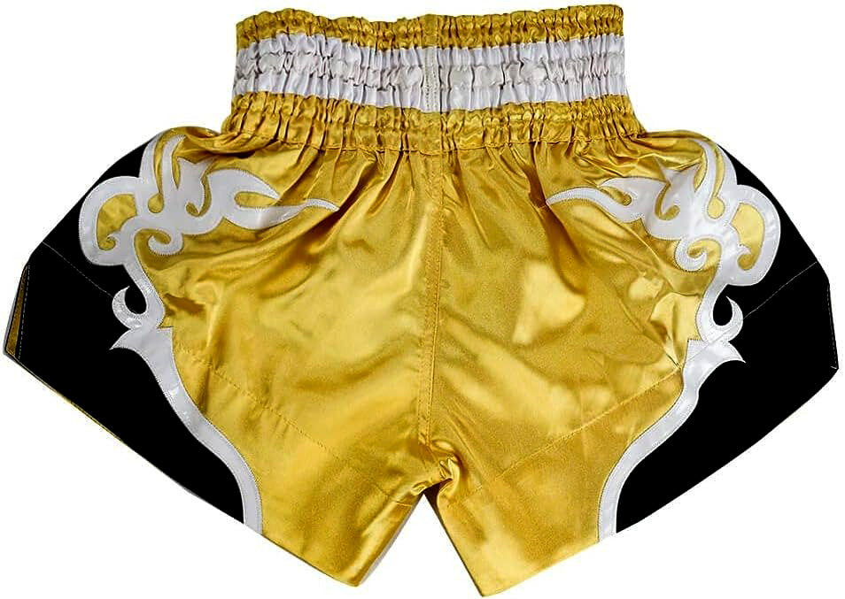 🏮 The FLUORY Elite Strike: Professional Muay Thai & Kickboxing Shorts – High-Performance Satin MMA Trunks for Competition and Combat Training, Unisex Design for Men, Women, and Kids (Yellow Muay Thai shorts)
