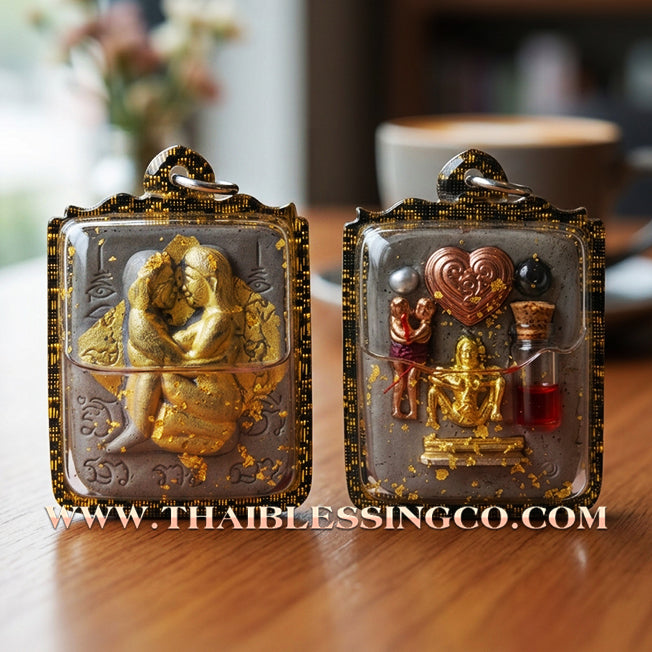 ✨ 💰 The Golden Bond of Wealth: 'In-Koo Ruay Saneh' (Golden Leaf & Sacred Grey Powder) by Reusi Ruay (2019 Masterpiece) – Soaked in Pure Attraction Oil 💰 ✨