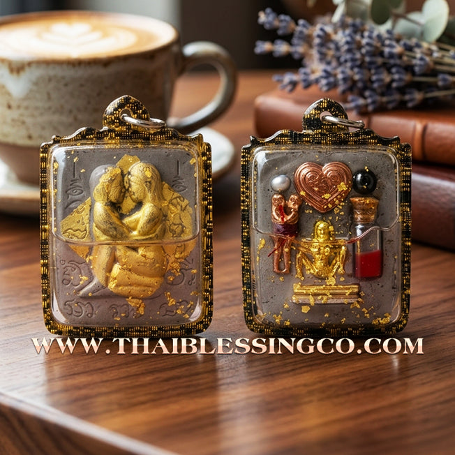 ✨ 💰 The Golden Bond of Wealth: 'In-Koo Ruay Saneh' (Golden Leaf & Sacred Grey Powder) by Reusi Ruay (2019 Masterpiece) – Soaked in Pure Attraction Oil 💰 ✨