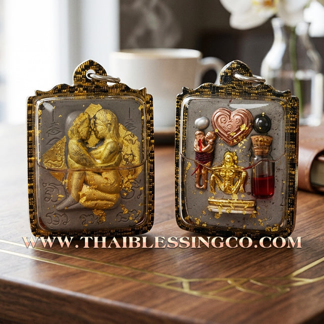 ✨ 💰 The Golden Bond of Wealth: 'In-Koo Ruay Saneh' (Golden Leaf & Sacred Grey Powder) by Reusi Ruay (2019 Masterpiece) – Soaked in Pure Attraction Oil 💰 ✨