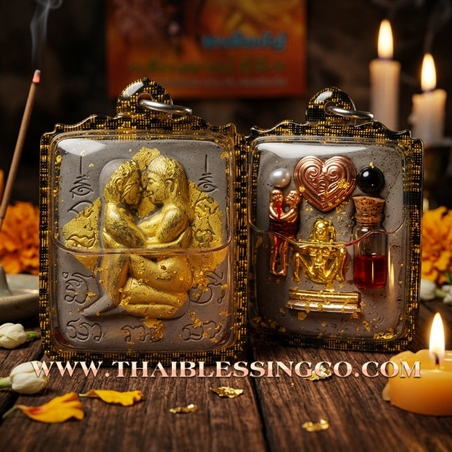 ✨ 💰 The Golden Bond of Wealth: 'In-Koo Ruay Saneh' (Golden Leaf & Sacred Grey Powder) by Reusi Ruay (2019 Masterpiece) – Soaked in Pure Attraction Oil 💰 ✨