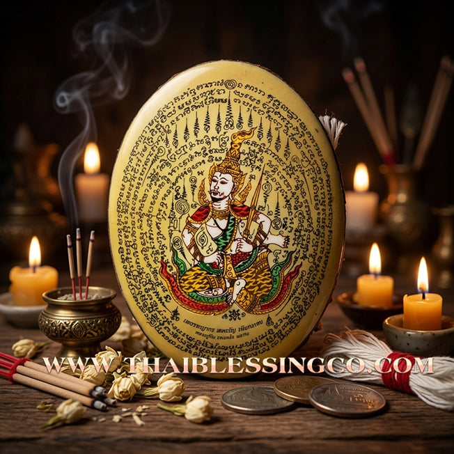 ✨ 🏆 The Golden Emperor of Attraction: 'Phet Phayathorn' Super Jumbo Locket (Gold Edition) by Luang Pu In (2014) – The Pinnacle of Khmer Royal Charm 🏆 ✨