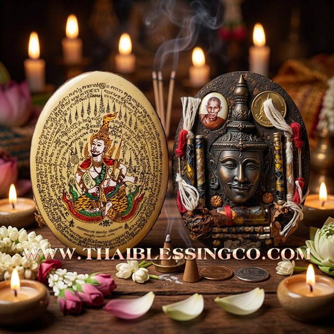 ✨ 🏆 The Golden Emperor of Attraction: 'Phet Phayathorn' Super Jumbo Locket (Gold Edition) by Luang Pu In (2014) – The Pinnacle of Khmer Royal Charm 🏆 ✨