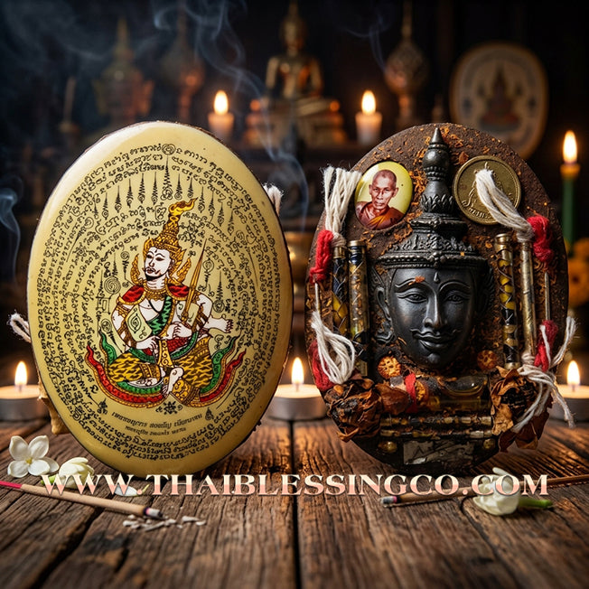 ✨ 🏆 The Golden Emperor of Attraction: 'Phet Phayathorn' Super Jumbo Locket (Gold Edition) by Luang Pu In (2014) – The Pinnacle of Khmer Royal Charm 🏆 ✨