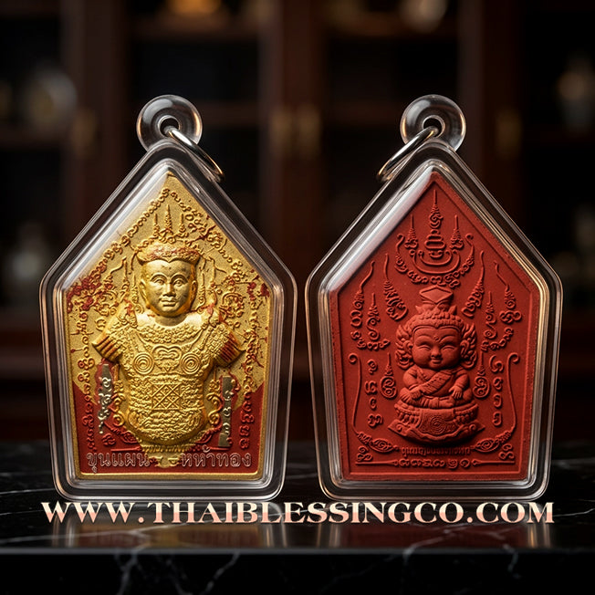 ✨ 🎭 The Golden Mask of Fascination: Sacred 'Na Na Thong' Khun Phaen by Kruba Subin (2011 Masterpiece) – The Ultimate Catalyst for Majestic Charisma, Irresistible Attraction, and Absolute Success 🎭 ✨