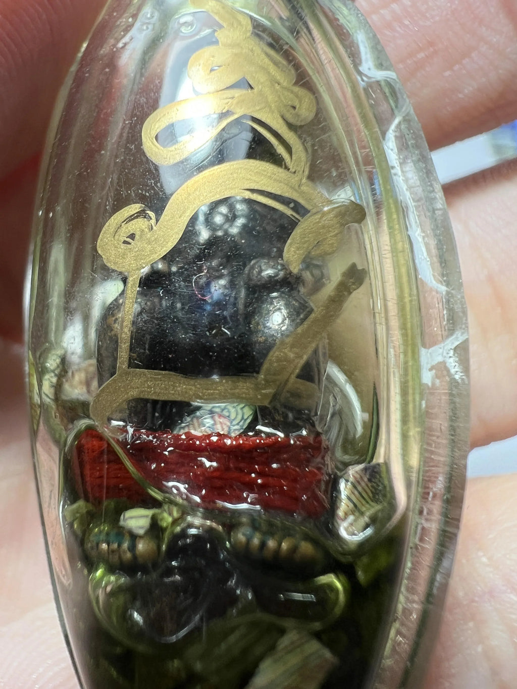 ⚰️ The Golden Oil Spirit: Look Krok Thep Rit "Wealth Caller" (Inlaid in Nam Man Prai) - Kruba Dhammamuni 2010