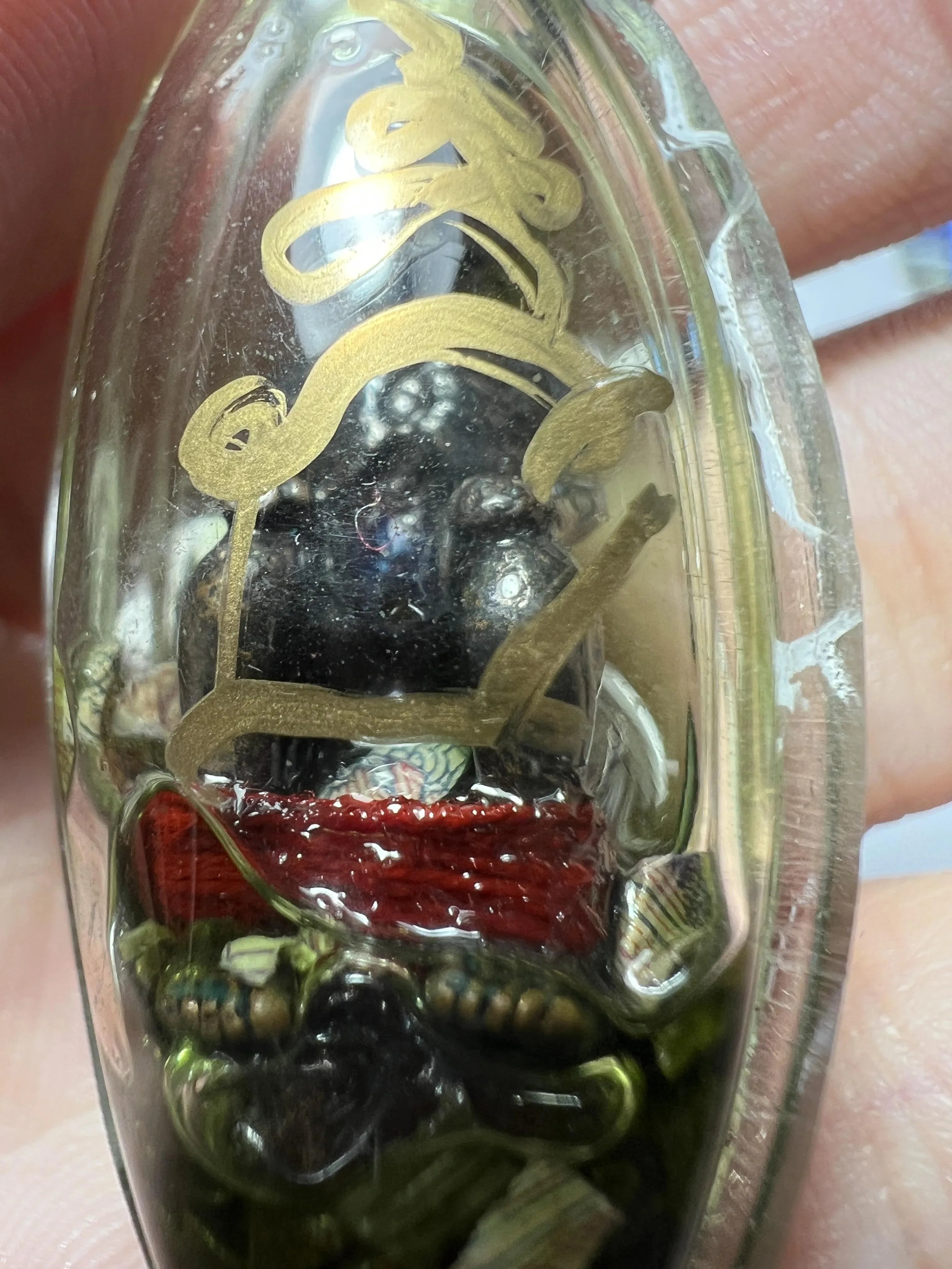 ⚰️ The Golden Oil Spirit: Look Krok Thep Rit "Wealth Caller" (Inlaid in Nam Man Prai) - Kruba Dhammamuni 2010
